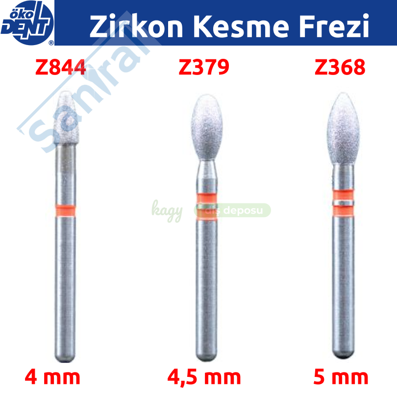 Zirkon Kesme İçin Elmas Frez | ÖkoDent