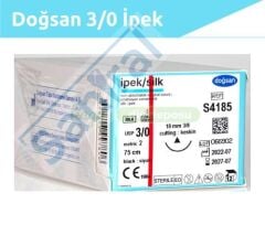 İpek 3/0 18 3/8 Keskin (Δ) 75cm İpek Emilemeyen Sütür 12 Ad./Pkt
