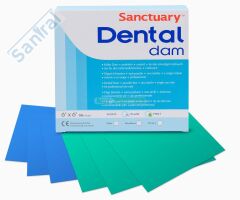 Sanctuary Powder-free Latex Green and Blue Dental Dam