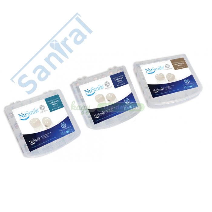 NuSmile ZR Anterior Pediatric Crowns Evaluation Kit-16 Crowns