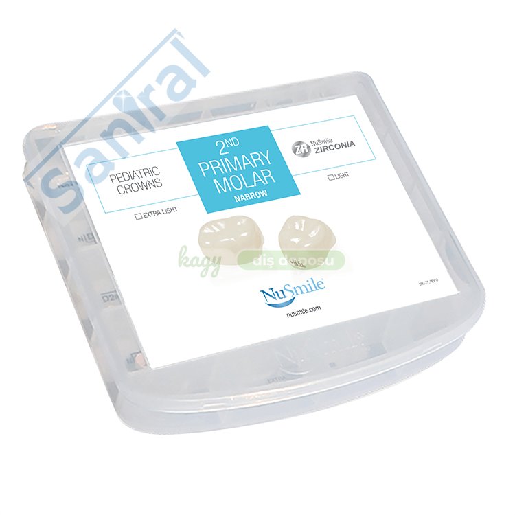 NuSmile ZR Posterior Second Primary Molar Crowns Evaluation Kit-16 Crowns