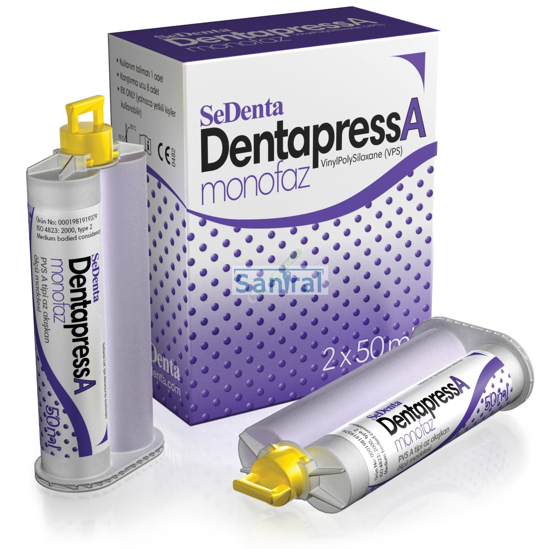 DentapressA Monofaz – A Tipi Monofaz Silikon Ölçü Madde