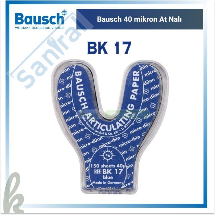 Bausch 40 mikron at nalı artikülasyon kağıdı BK-17 BK-18