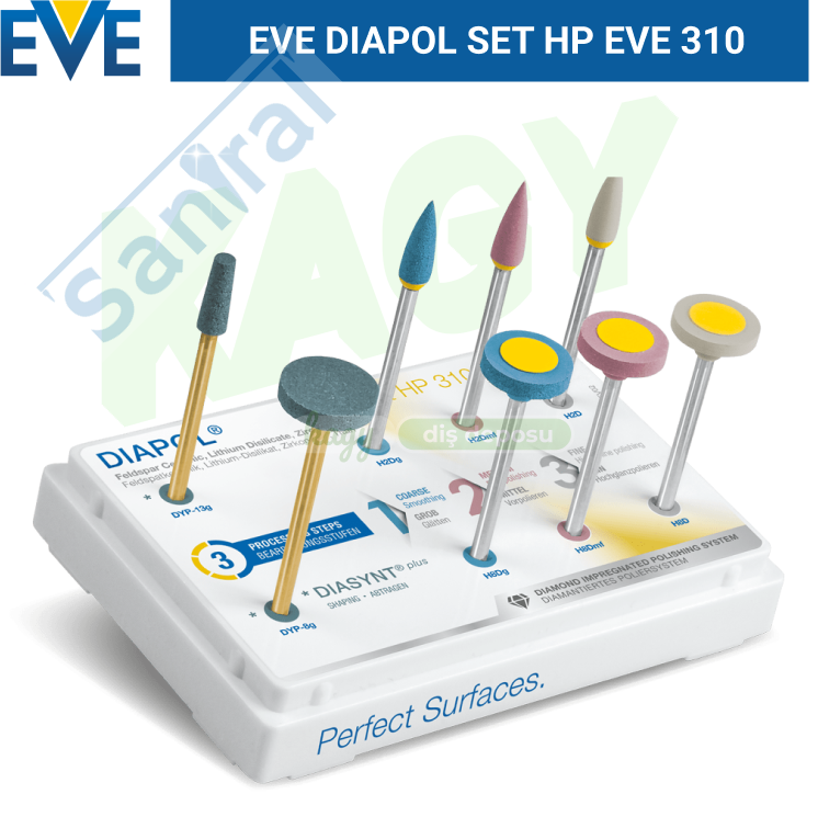 EVE DIAPOL SET HP 310 - Piyasemen İçin Porselen Parlatma Seti
